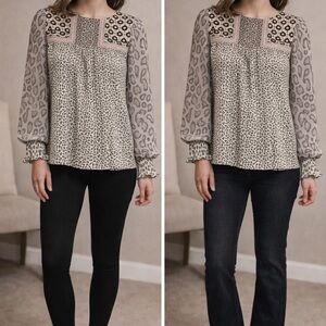 Jodifl Women's Leopard Print Blouse